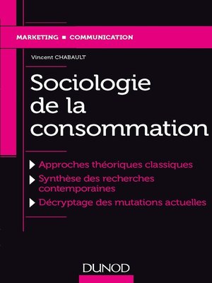 cover image of Sociologie de la consommation